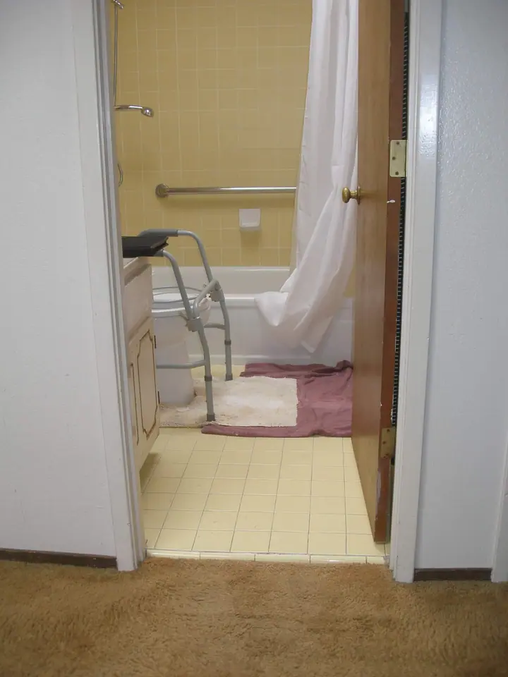 ADA barrier free bath remodel in Glen Park, San Francisco: Before