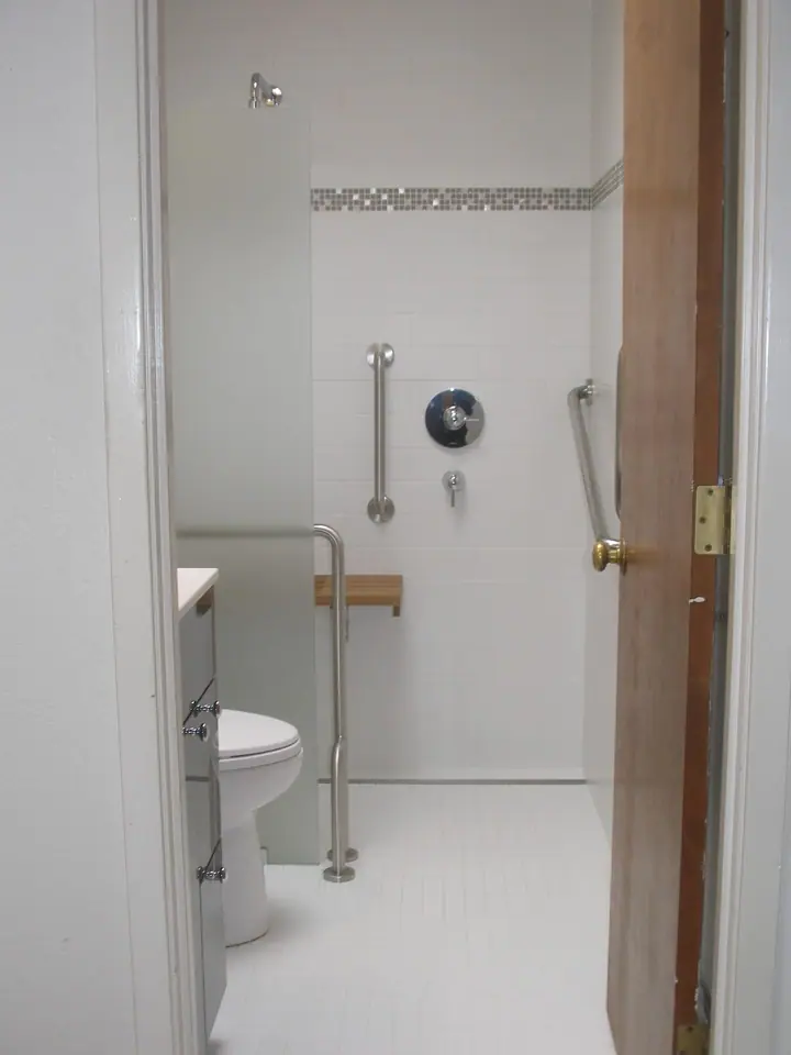 ADA barrier free bath remodel in Glen Park, San Francisco: the new barrier free bathroom, photo 23