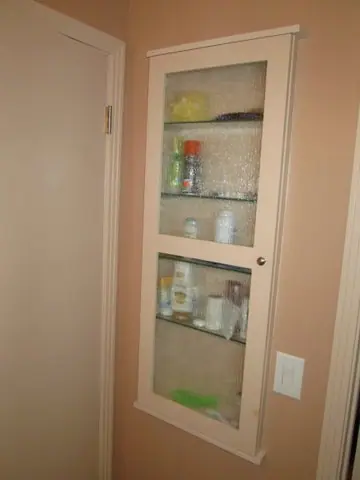 Bath remodel with a custom medicine cabinet: custom med cab