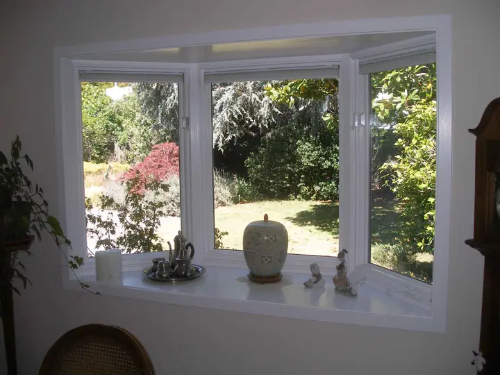 A new bay window looking out on a garden