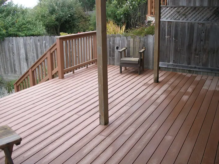 Composite deck in Bernal Heights, San Francisco: west