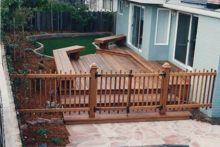 Corte Madera pool deck: pool rail