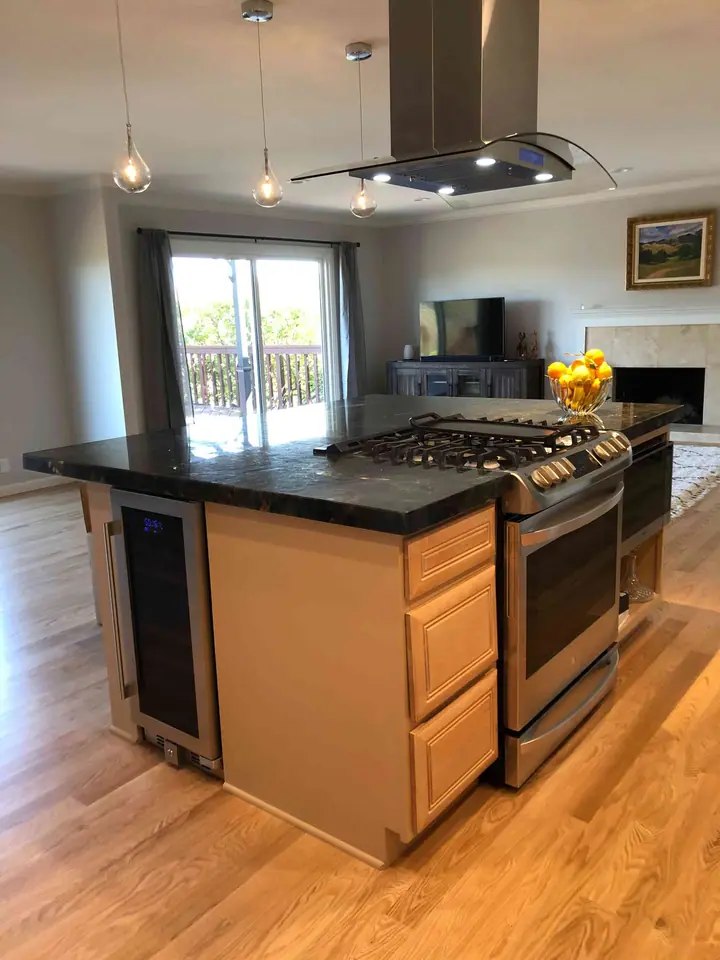 Wall removal kitchen alteration that created a great room in Terra Linda, San Rafael, photo 5