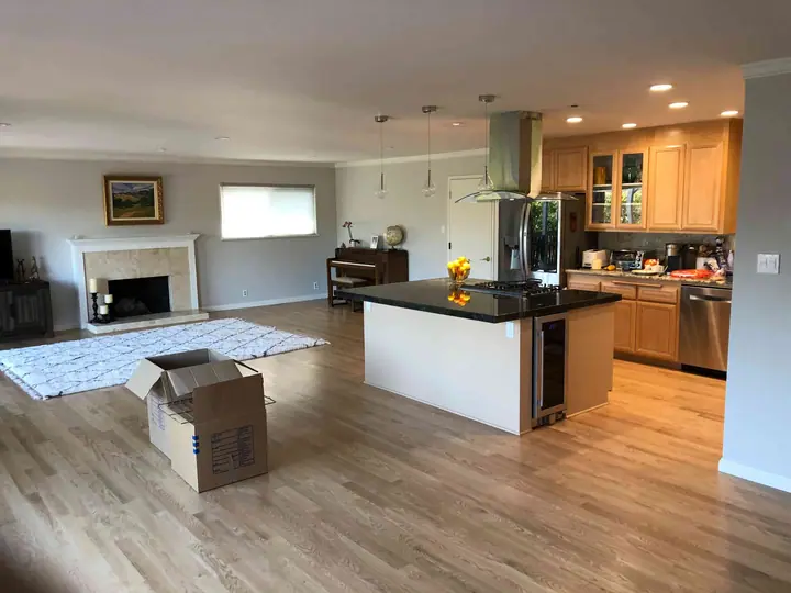 Wall removal kitchen alteration that created a great room in Terra Linda, San Rafael, photo 6