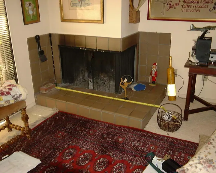 Fireplace facelift, Marin County: before