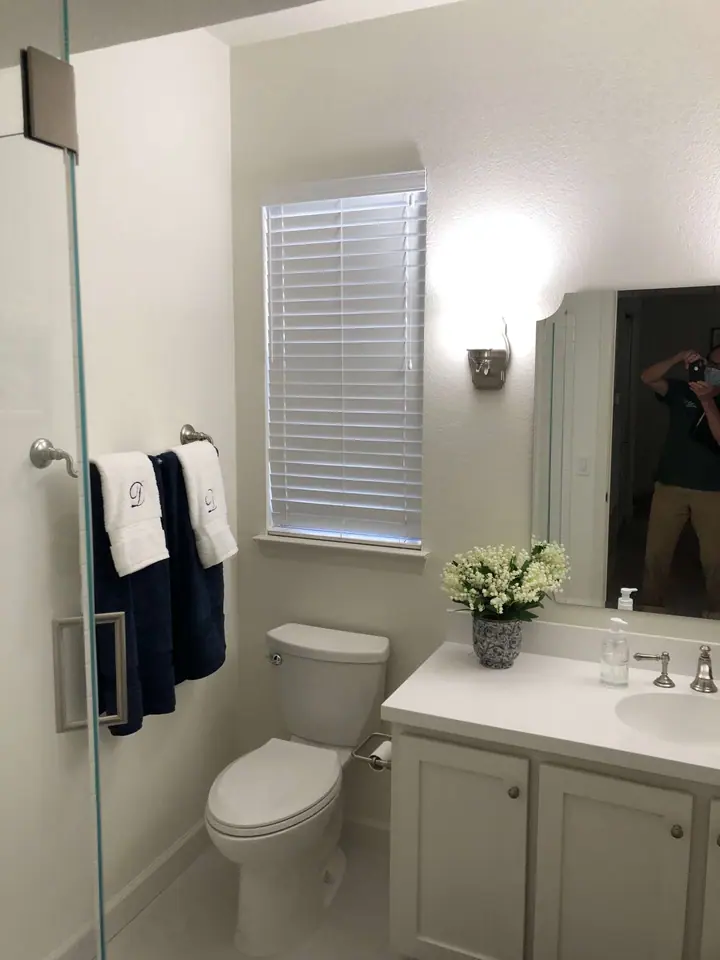 Guest bath remodel in San Rafael: left corner