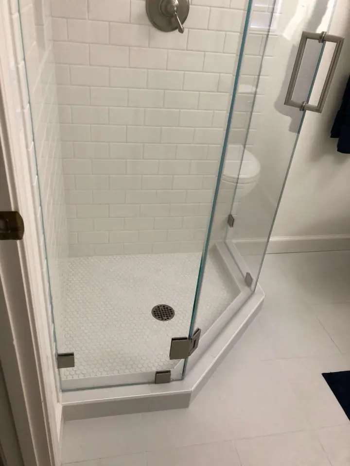 Guest bath remodel in San Rafael: pan tile