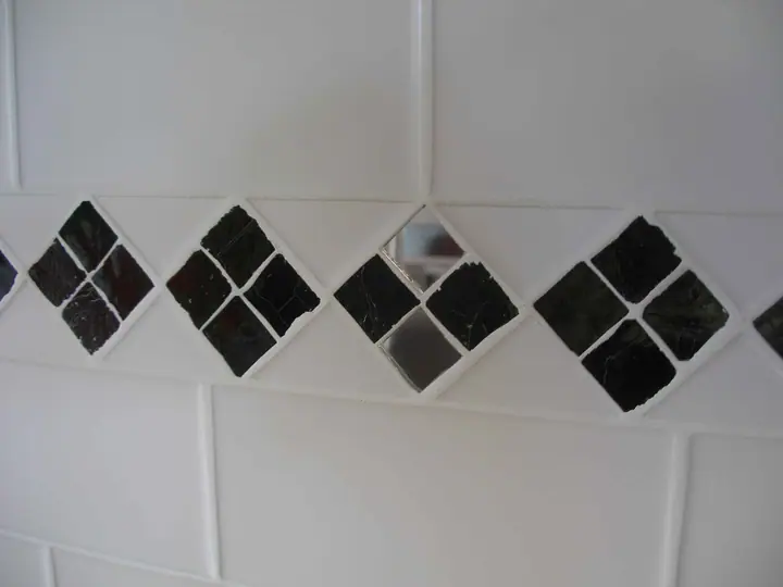 Kitchen reorientation remodel with special features in Petaluma: tile detail