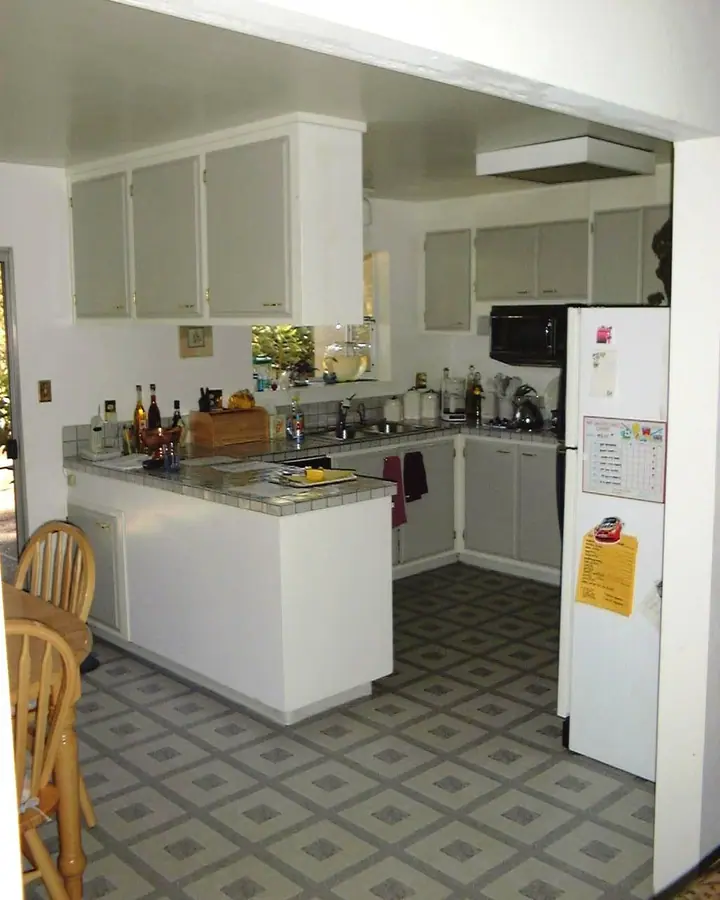 Major kitchen alteration in Novato: Before into kitchen