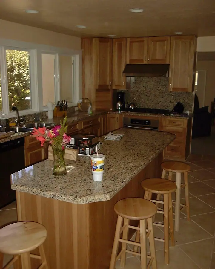 Major kitchen alteration in Novato: island