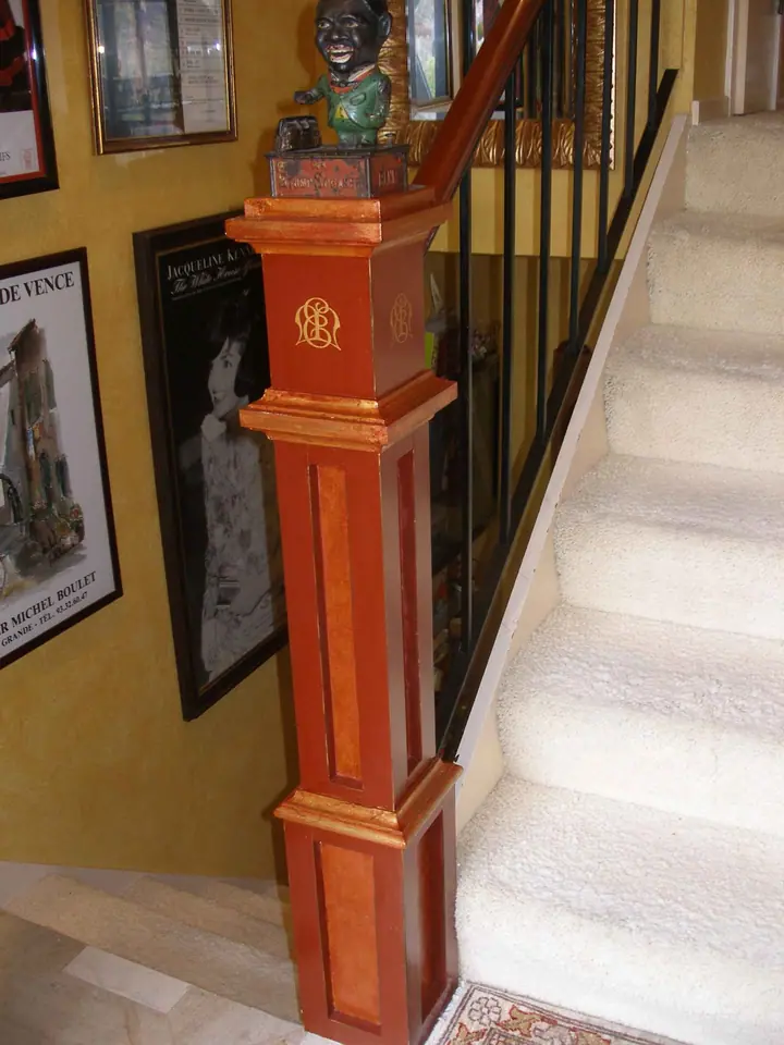 Retrofit newel post: the finished post