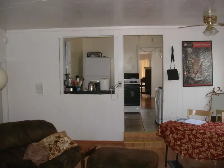 Kitchen remodel in Richmond: Before from the fam room