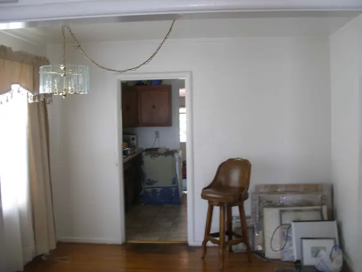 Kitchen remodel in Richmond: Before Wall came down