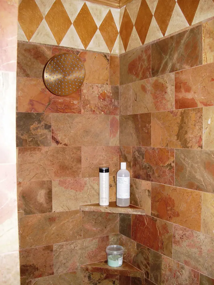 Uniquely personalized Greenbrae, Marin bathroom: in the shower